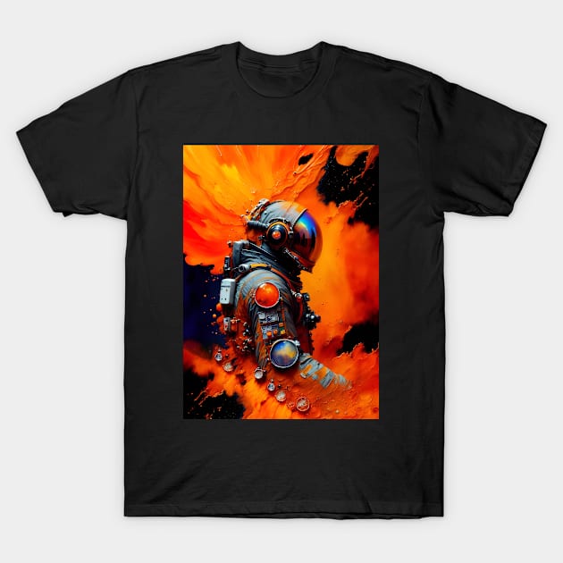 Astronaut Surreal Painting T-Shirt by ReaverCrest